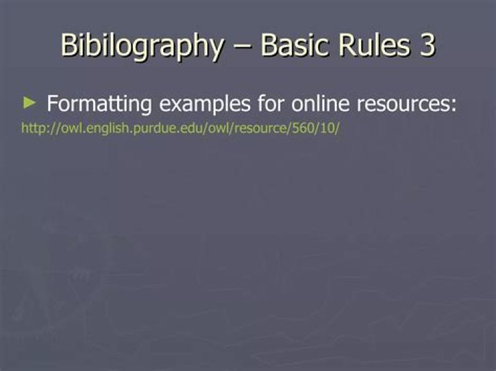Guidelines for Citations and Bibliographies