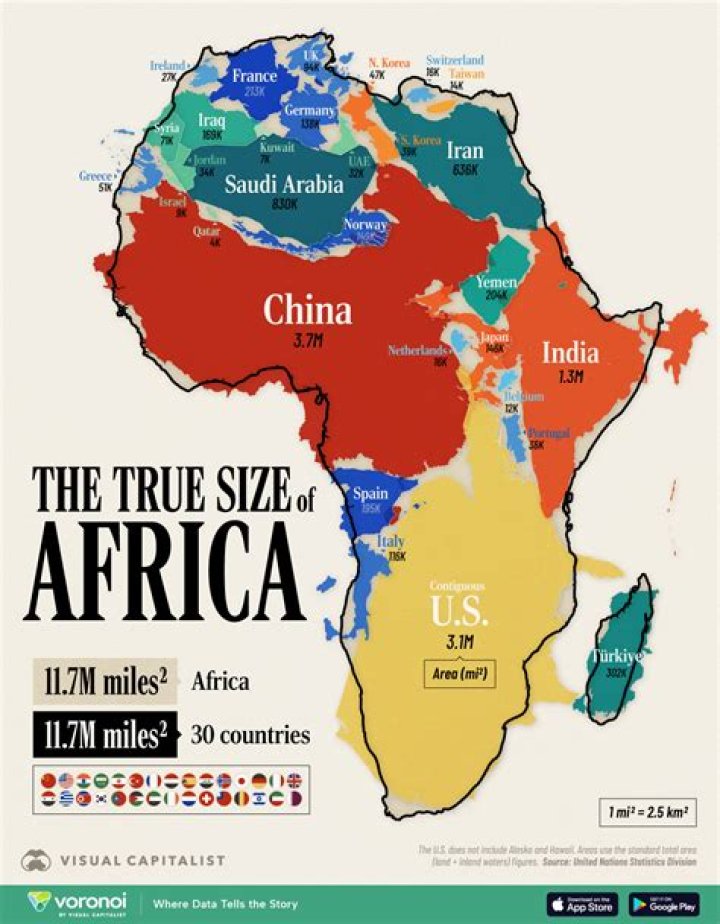 The true true size of Africa